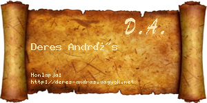 Deres András névjegykártya